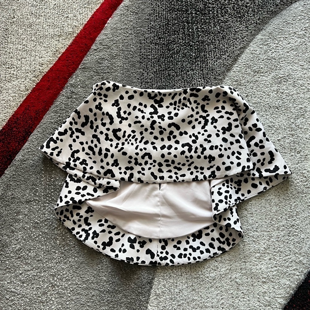 Keepsake Polka Dot Strapless Cropped Top